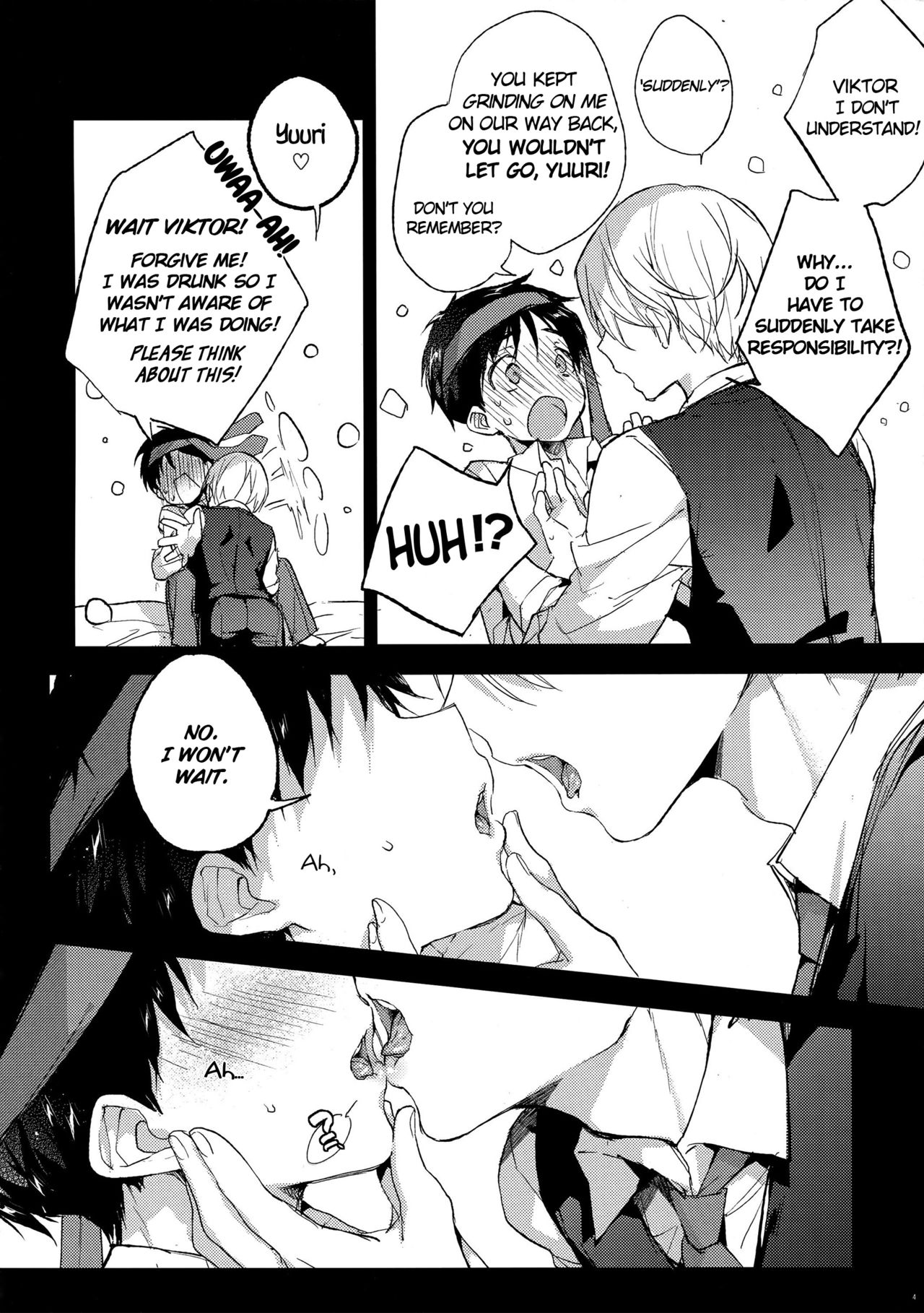 Katsuki Yuuri no Chokuchou ni Vodka o Sosogikonde xxx Saseru | Let’s Pour Vodka inside Katsuki Yuuri’s Asshole and XXX Him After - Page 3