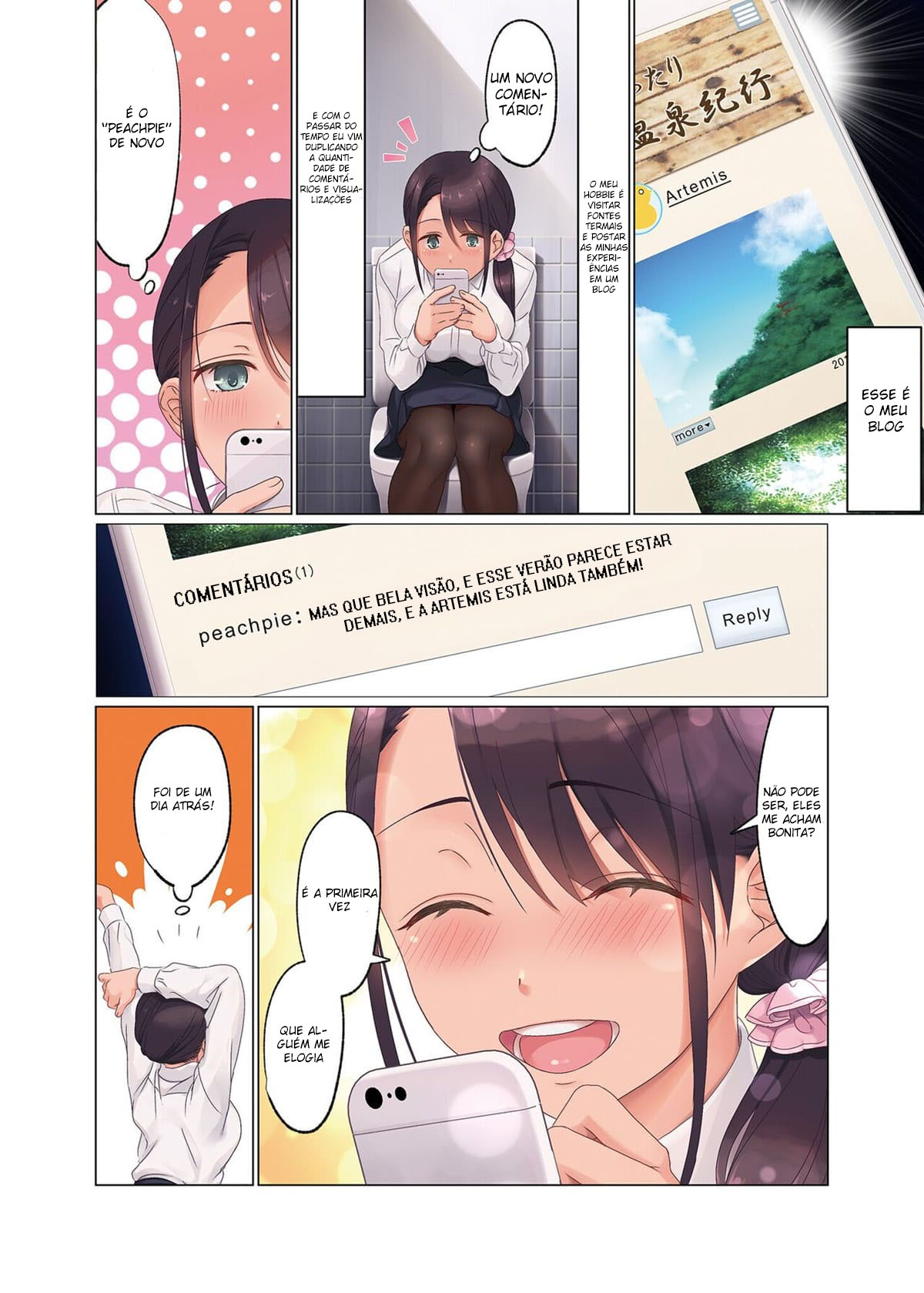 Viciada em tirar Selfies para Redes Sociais. Fodendo a Blogueira do Escritório - Page 5