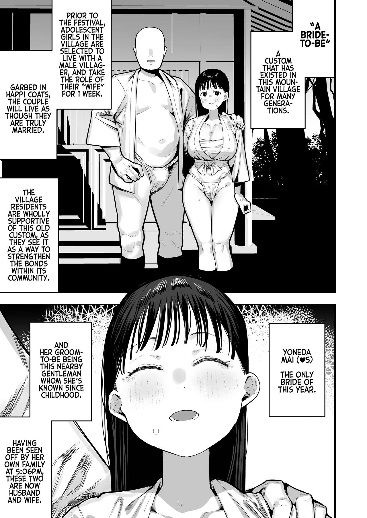 “Oyome-san no Renshuu” ga Aru Mura de no Toaru Danjo no Kiroku | An Account of Newlyweds During Their Village Custom of “A Bride-To-Be” - Page 2