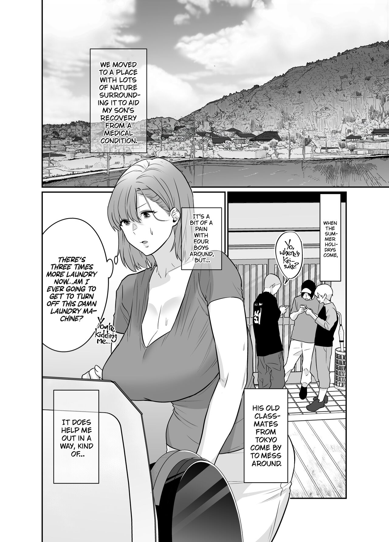 Natsu, Inaka. Tomodachi no Hahaoya to Amaku Tokeyuku Atsui Sex | Rural, Summer. Hot Sweet Sex with My Friend’s Mom - Page 4