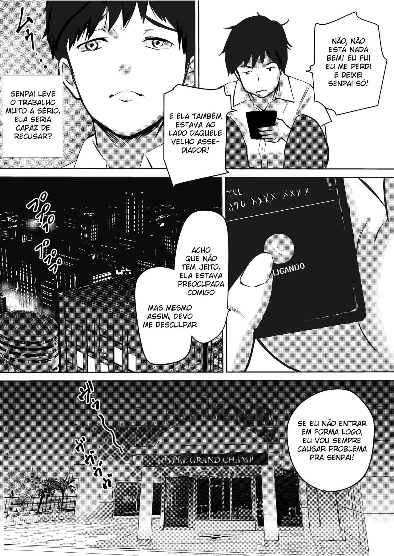 A Senpai Séria faz Hora Extra Enquanto é Forçada a Gozar Até de Manhã - Page 18