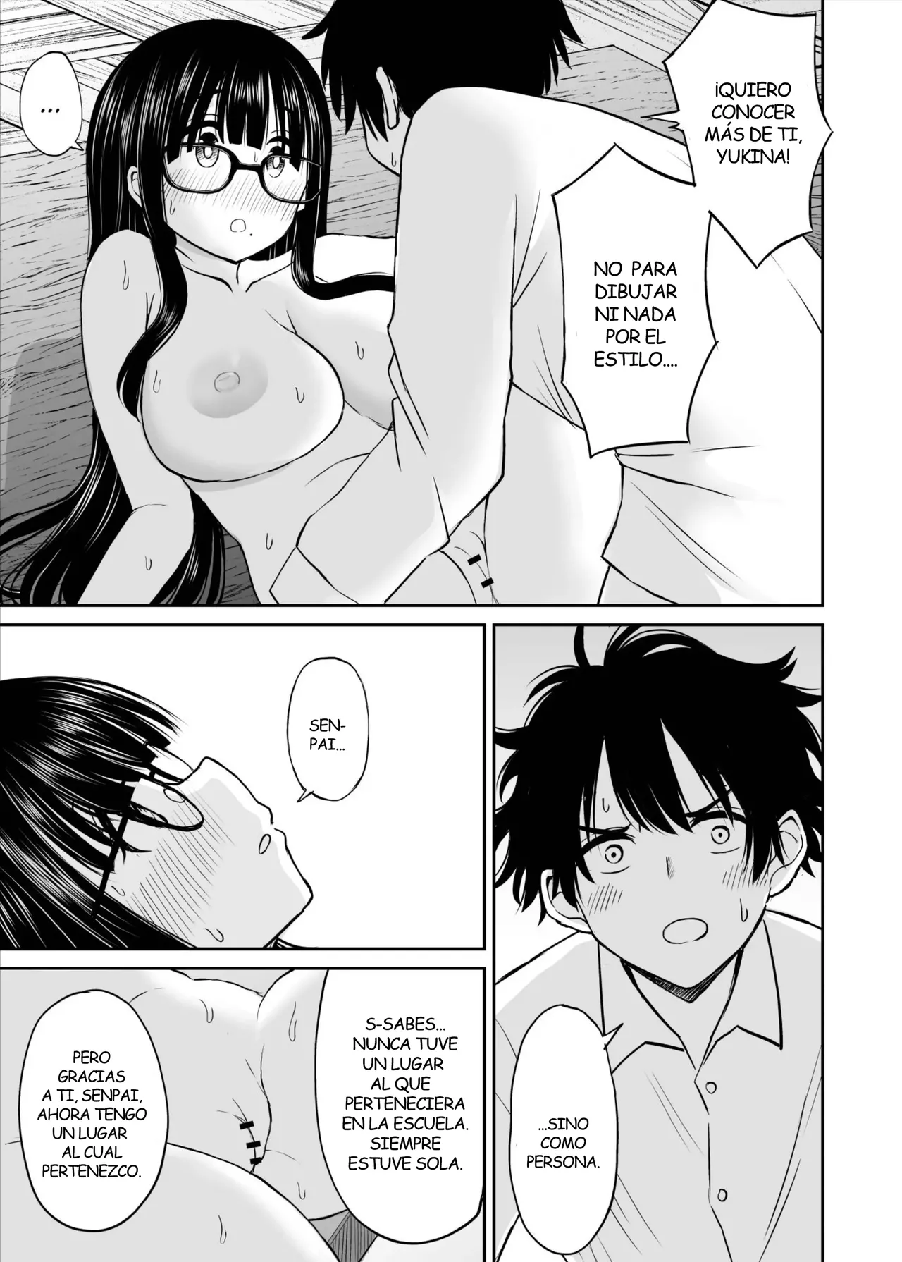 Bijutsubu no Kyonyuu Kouhai ga Nude Model ni Natta Kekka Amari ni Ero Sugite Ore no Geijutsu ga Bakuhatsushita Hanashi | La Kouhai de Pechos Grandes que se Desnudo para Ser mi Modelo de Dibujo - Page 40
