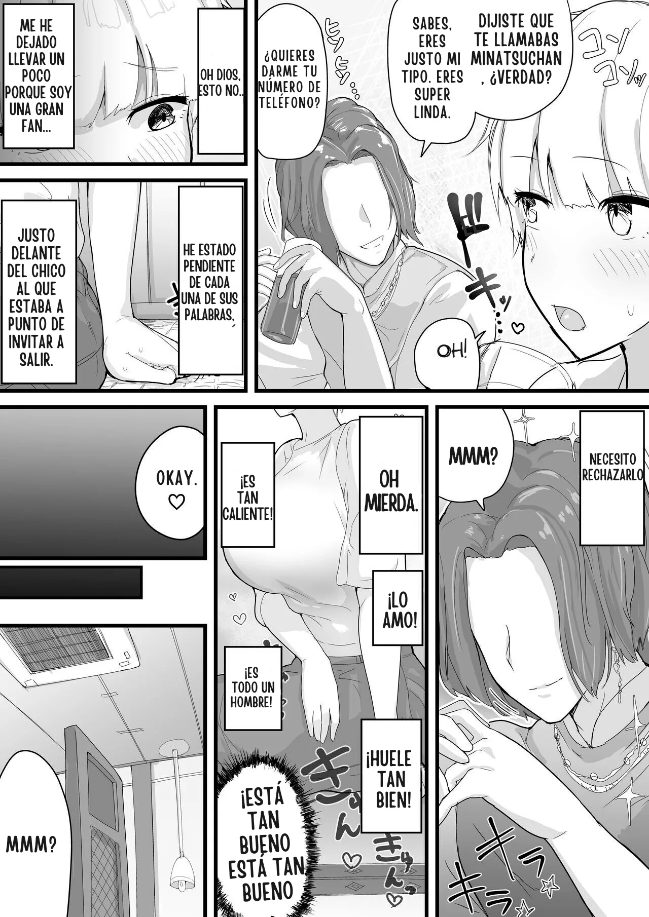 Dekachichi senpai, pottode no ikemen otoko (haiyuu) ni assari NTR | Mi Senpai Tetona se Vuelve una Facilota con un Hombre (Actor) Guapo - Page 8