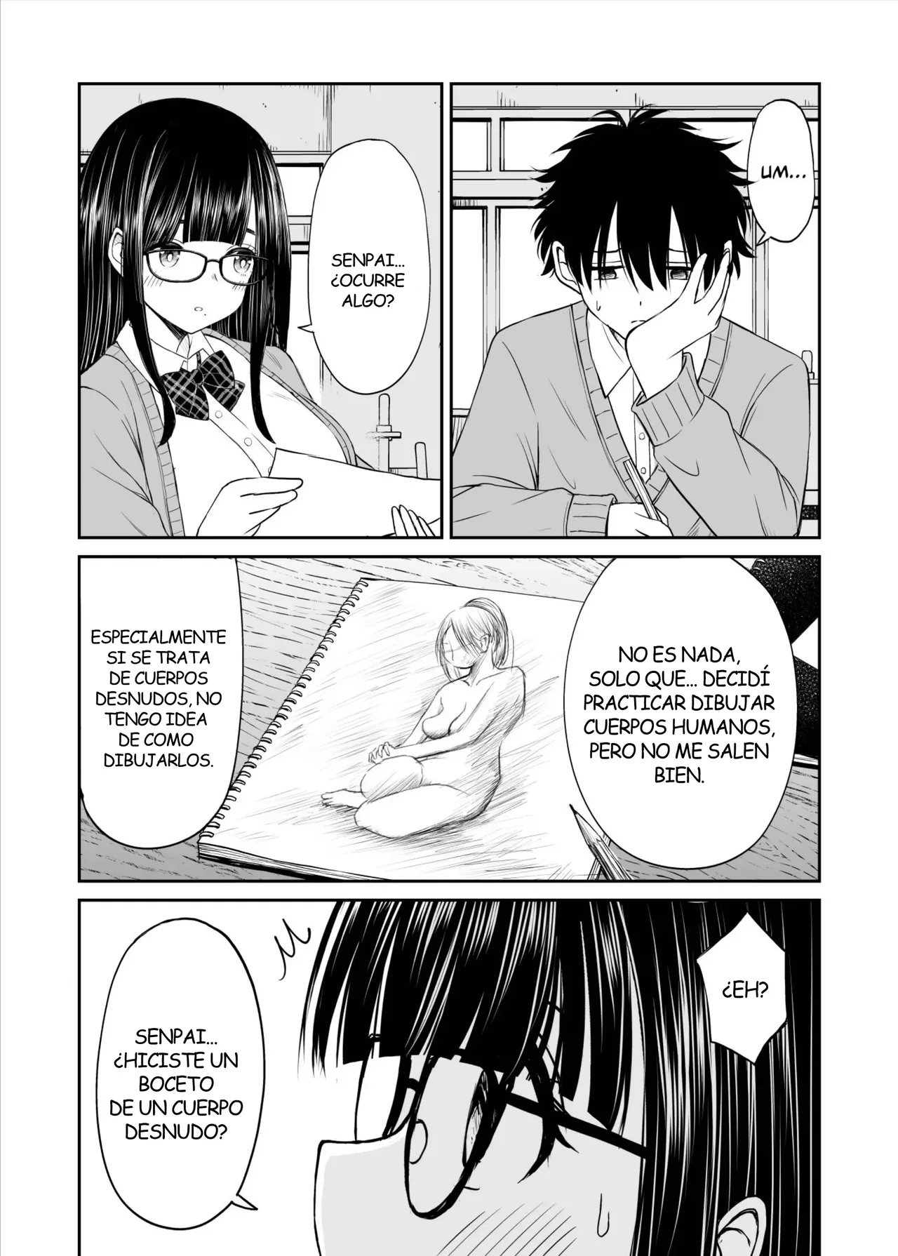 Bijutsubu no Kyonyuu Kouhai ga Nude Model ni Natta Kekka Amari ni Ero Sugite Ore no Geijutsu ga Bakuhatsushita Hanashi | La Kouhai de Pechos Grandes que se Desnudo para Ser mi Modelo de Dibujo - Page 9