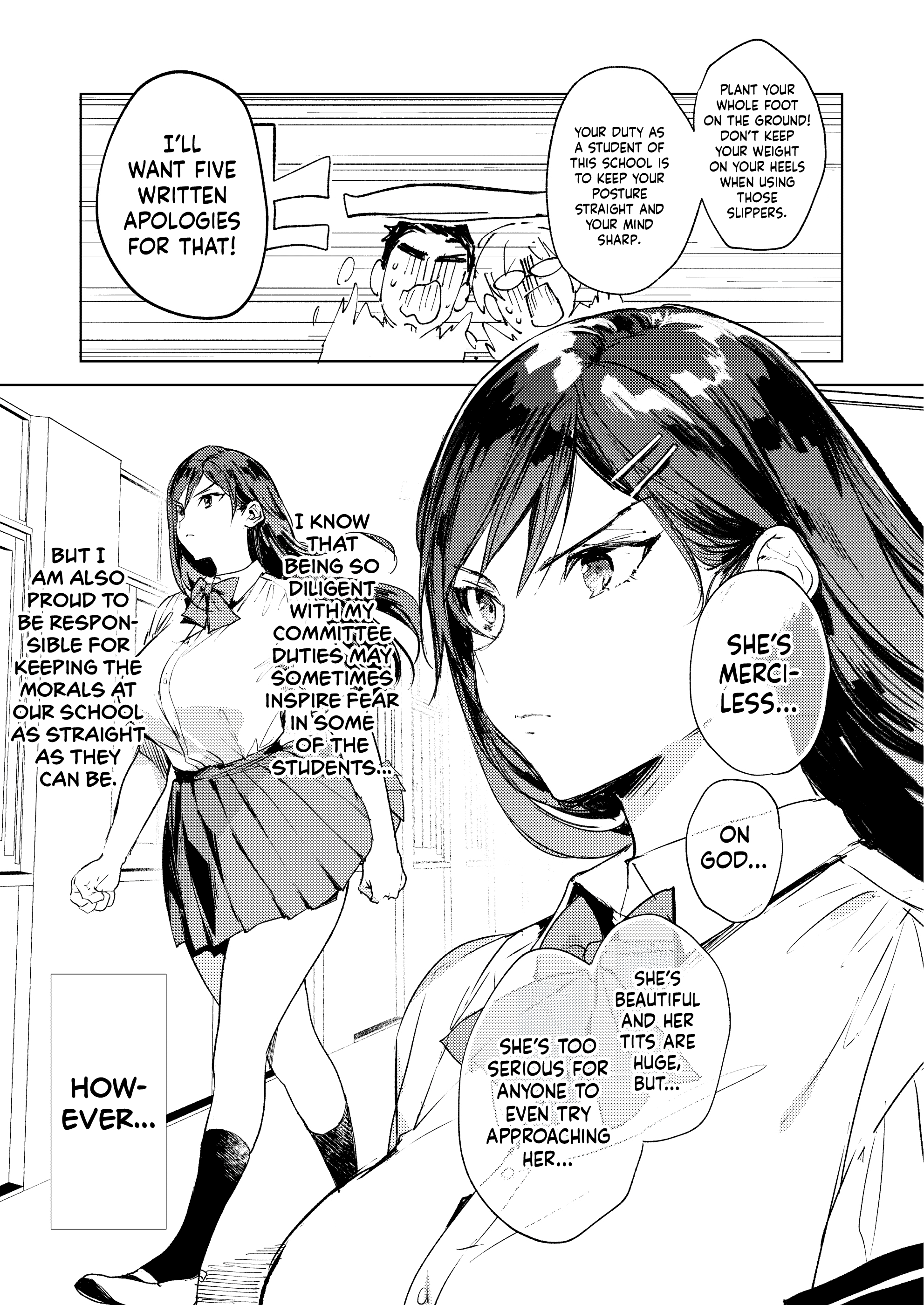Kiritsu ni Kibishii Fuuki Iinchou wa Kounai de Himitsu no Dosukebe Onanie ga Yamerarenai! | The Strict Head of the DIsciplinary Committee Just Can’t Stop Masturbating at School! - Page 6