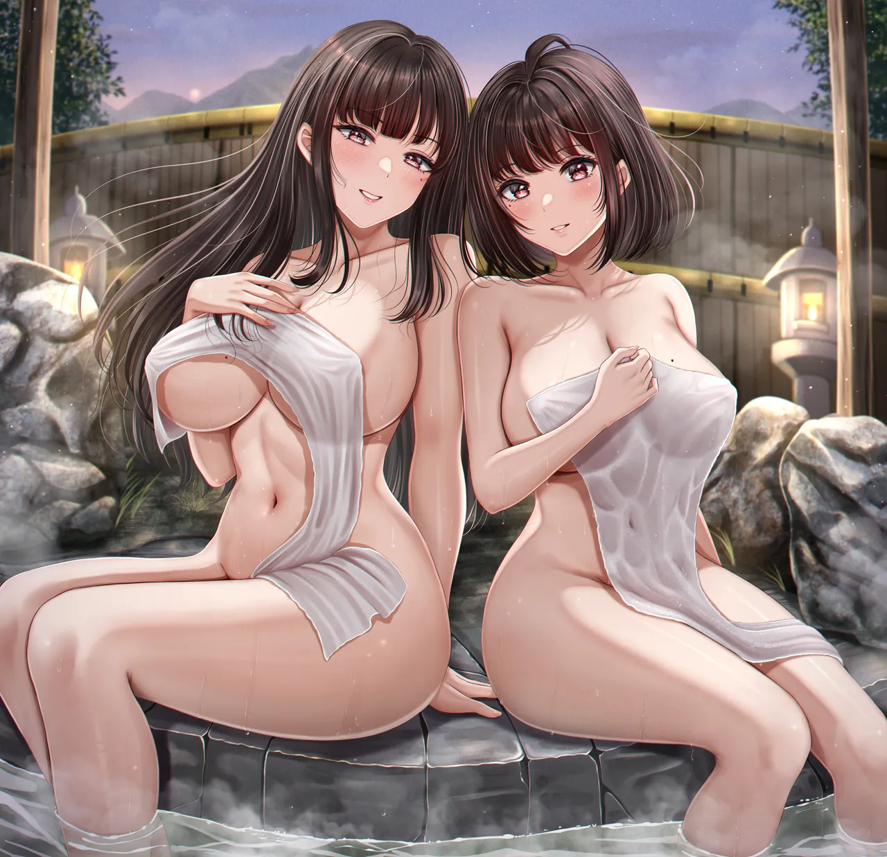 Sono Toshi no Hanareta Kurokami Shimai to Omeko suru Hanashi 2 ~Onsen Ryokou Hen~ | Una Historia de Dos Hermanas Viviendo Solas 2 ~Arco del Viaje a las Aguas Termales~ - Page 41