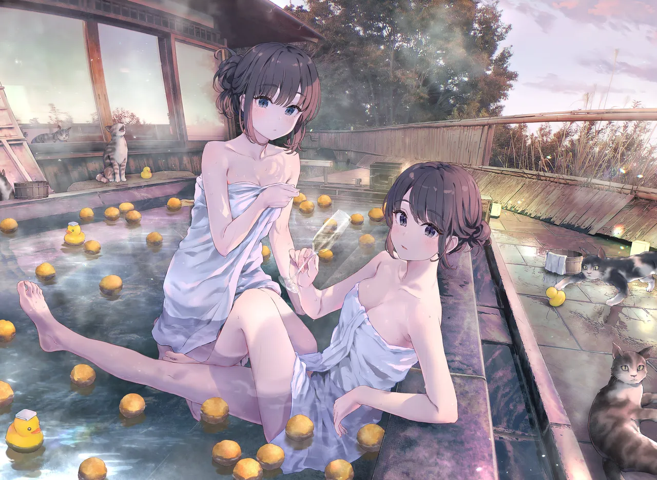 Sono Toshi no Hanareta Kurokami Shimai to Omeko suru Hanashi 2 ~Onsen Ryokou Hen~ | Una Historia de Dos Hermanas Viviendo Solas 2 ~Arco del Viaje a las Aguas Termales~ - Page 46