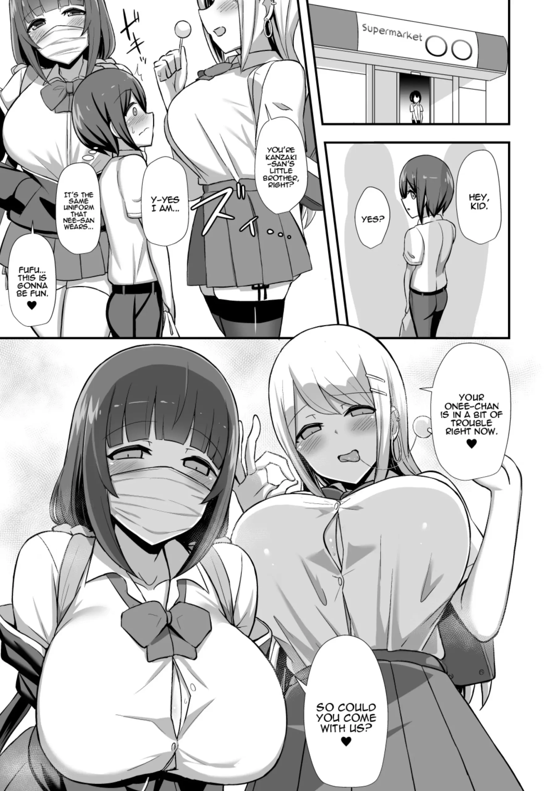 Fuuki no Haiboku -Dosukebe JK Gal Combi no Otouto Netori- | Morality’s Downfall -Little Brother Stolen by Lecher JK Gyaru Duo- - Page 6