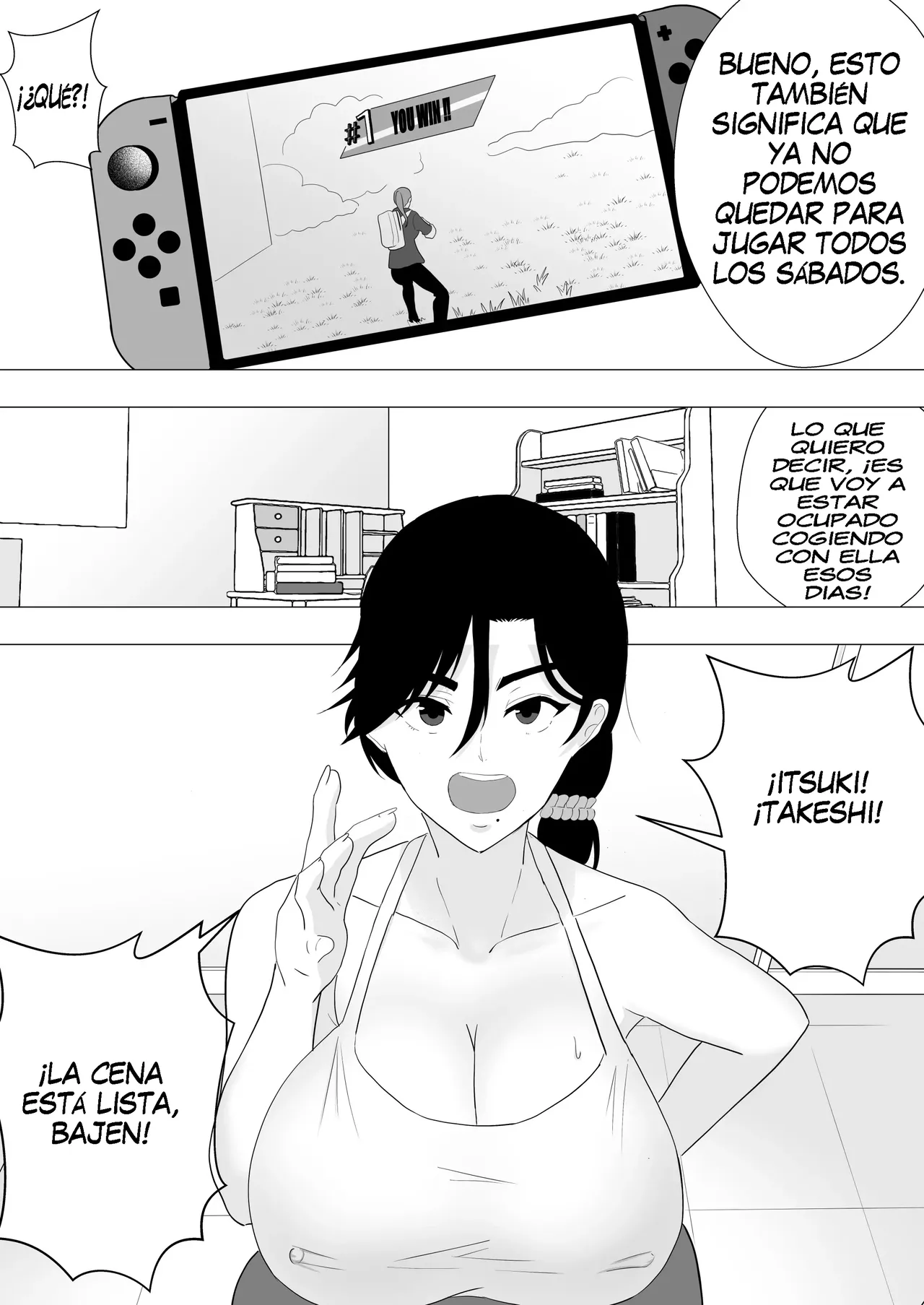 Kimottama Kaa-chan ~Genki Mama ga Boku no Dekachin ni Ochiru made~ | Una Vigorosa Madre ~Hasta Que La Enérgica Madre Caiga Ante Mi Gigante Pene~ - Page 11