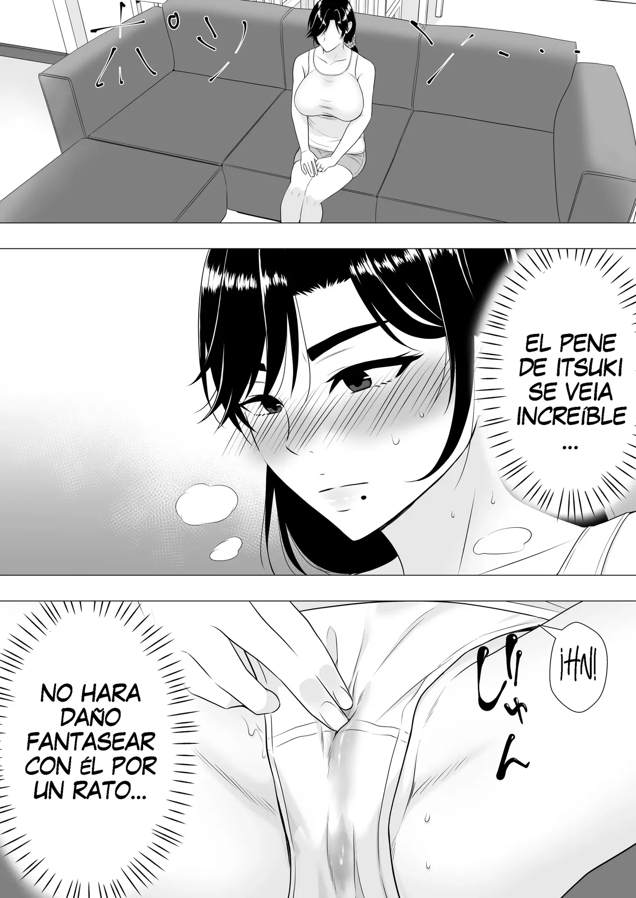 Kimottama Kaa-chan ~Genki Mama ga Boku no Dekachin ni Ochiru made~ | Una Vigorosa Madre ~Hasta Que La Enérgica Madre Caiga Ante Mi Gigante Pene~ - Page 43