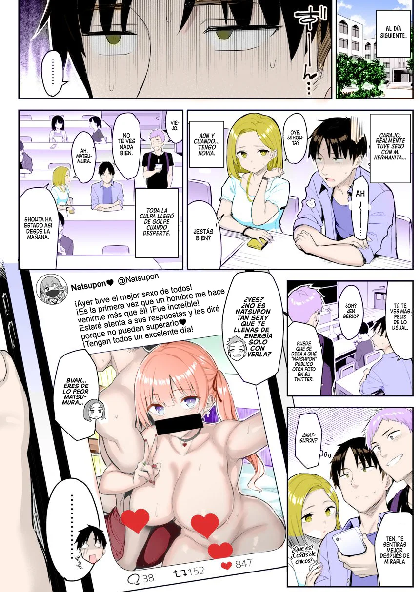 Moto InCha no Kyonyuu Yariman Imouto ga Erosugite, Onii-chan wa Mou…!! | Mi Hermanita quien era una comelibros se convirtió en una Puta de grandes Tetas, Entonces yo…!! - Page 39