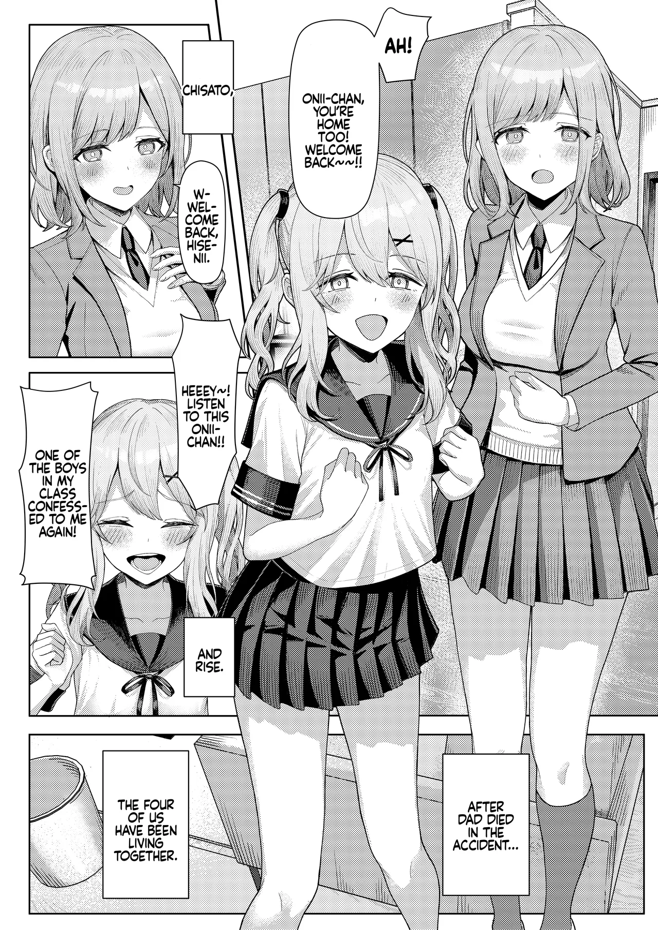 Chichi no Saikon de Doukyo suru Koto ni Natta Gibo no Gijou Shimai to Kawarugawaru Sex shite shimatta Hon | Living with My Stepmom and Stepsisters After Dad’s Remarriage and Having Sex with Them All - Page 3