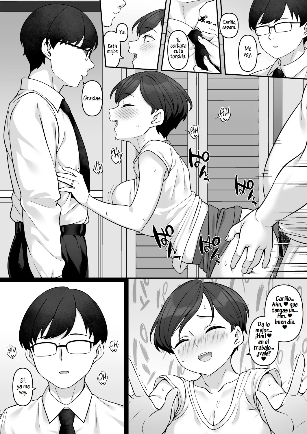 Sasaki-ke Saimin NTR Oyakodon 2 -Ninshin Shidou Hen- | La Infidelidad Hipnótica de la Madre y la Hija de la Familia Sasaki 2 -Guía de Embarazo- - Page 9