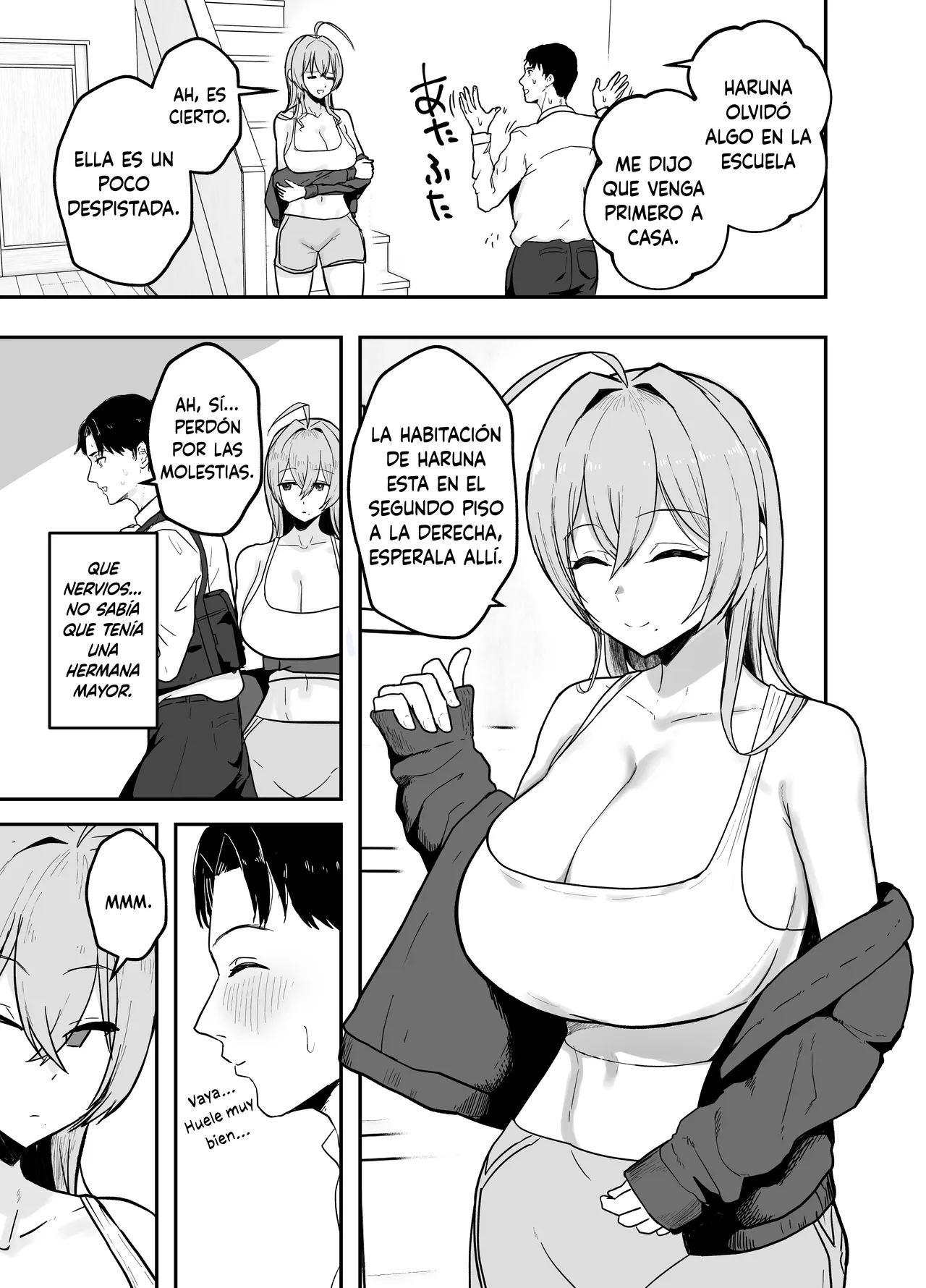 Nuitekureru Kanojo no Bakunyu Nee-chan | La Hermana Tetona de mi Novia me Ayuda a Correrme - Page 4