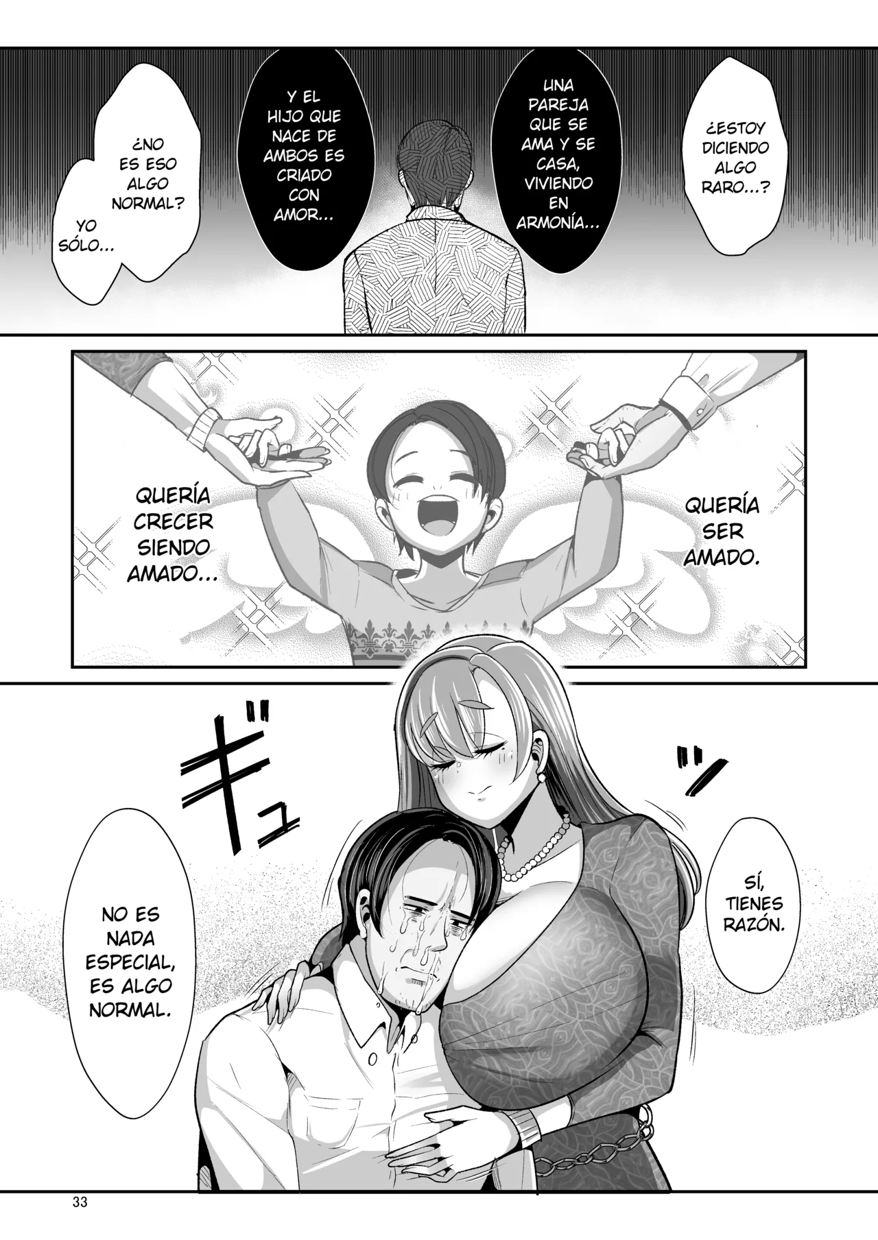 Yurufuwa Kyonyuu no Toshishita Mama to Aisaretakatta Oji-san no Ore - Page 34