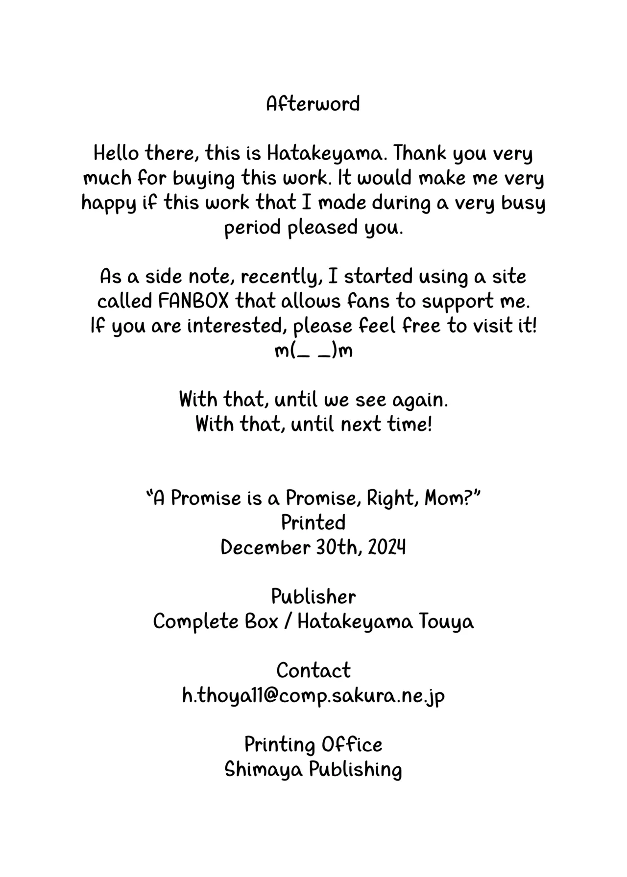 Kaa-san, Yakusoku wa Yakusoku da yo ne? - Page 26