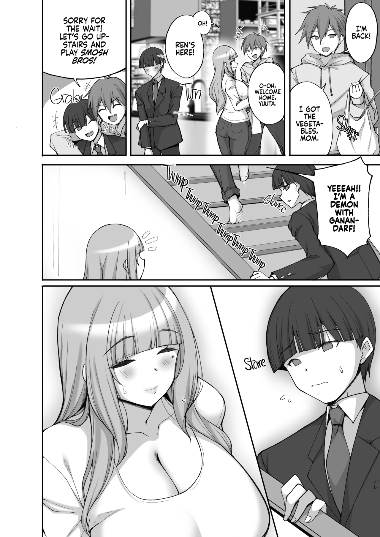 Hatsukoi no Bakunyuu Tomo Mama ga Yasashiku Sei no Tehodoki o Shitekureru Hanashi | Learning About Sex From My Friend’s Mom - Page 7
