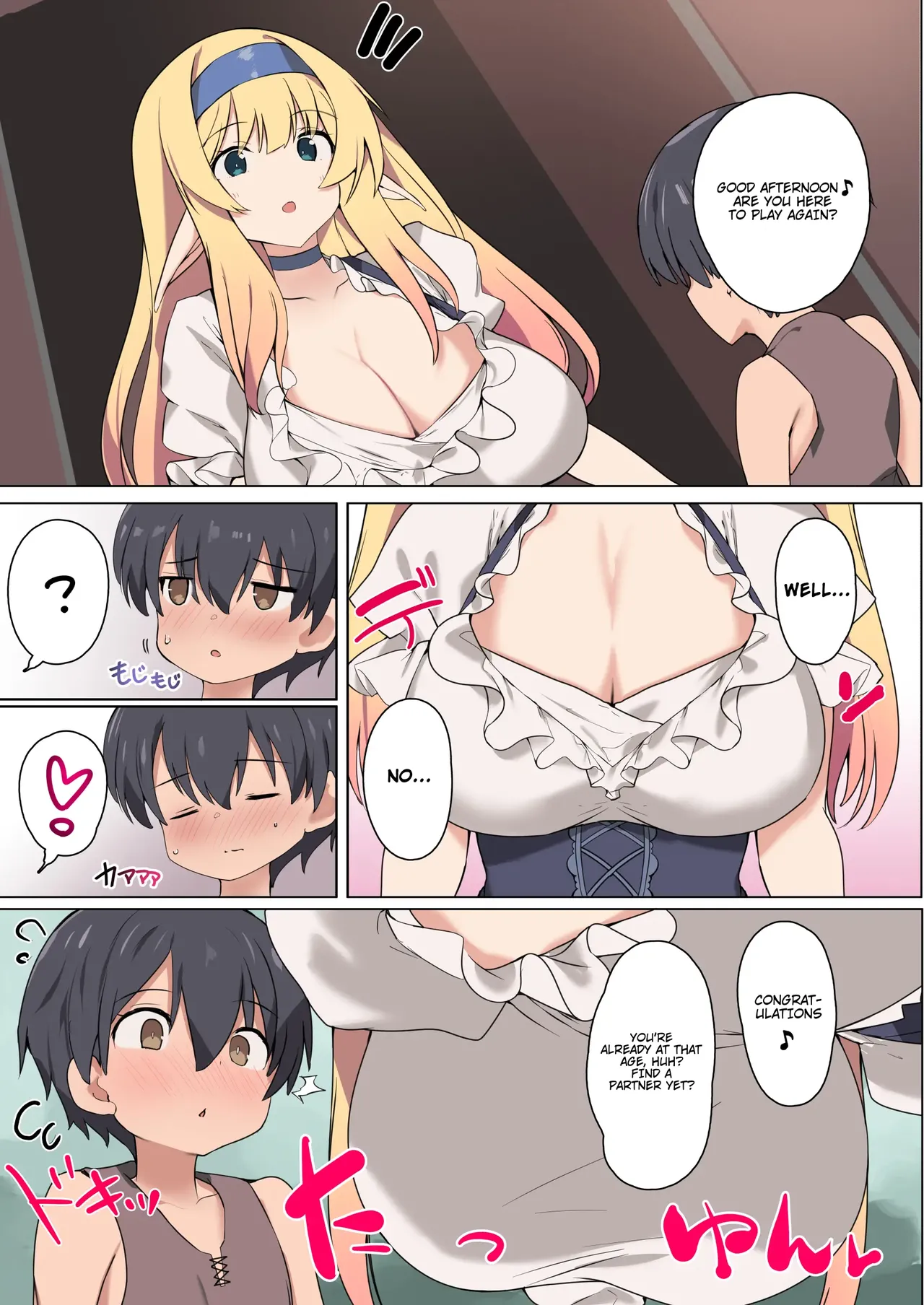 Seiyoku ni Rikai no Aru Elf no Onee-san ga Doutei ni Moku o Oroshite Kuremashita - Page 4