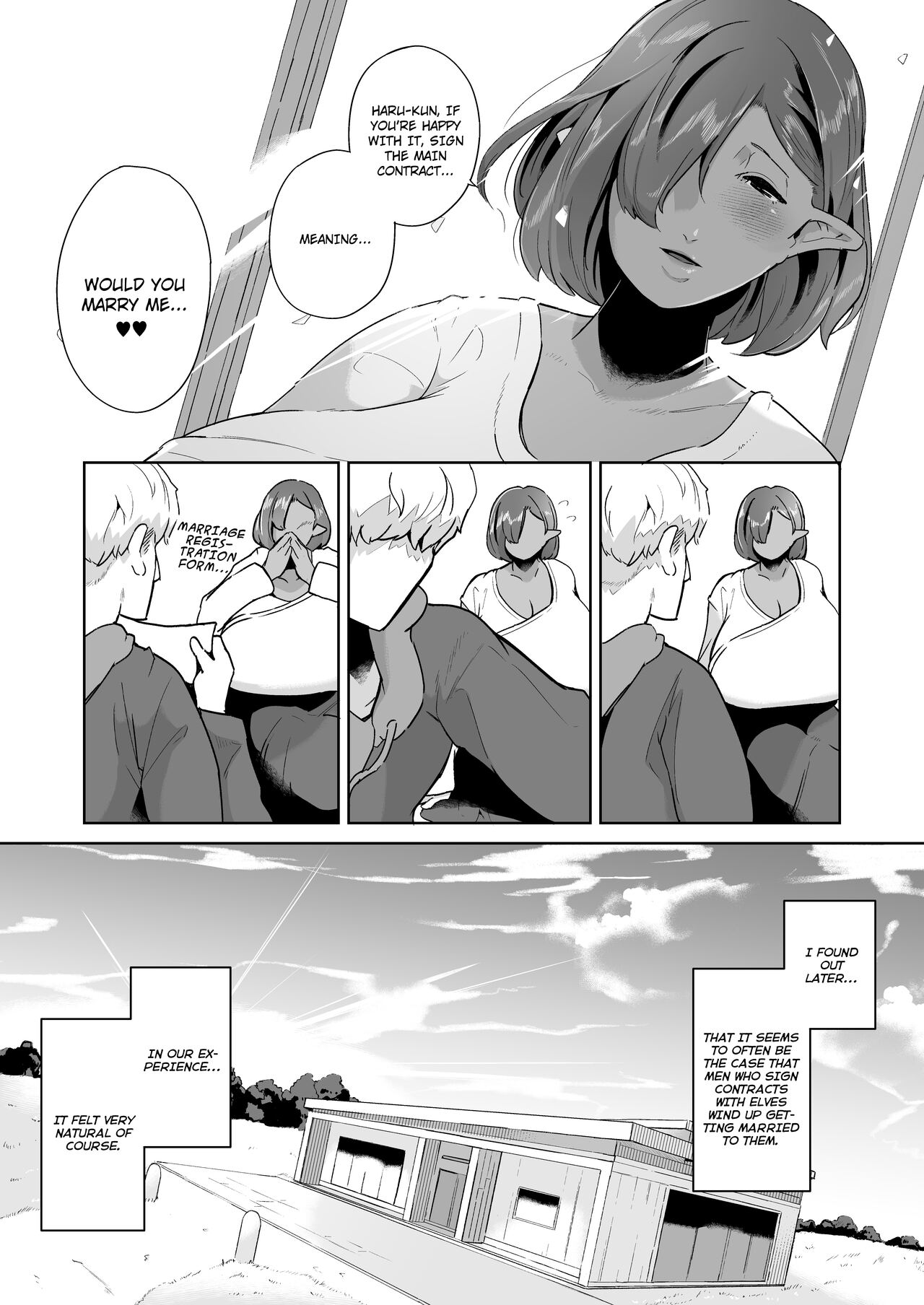 Mucchiri Dekachichi Dark Elf no Oba-san to Icha Love Fudeoroshi Seikatsu - Page 44