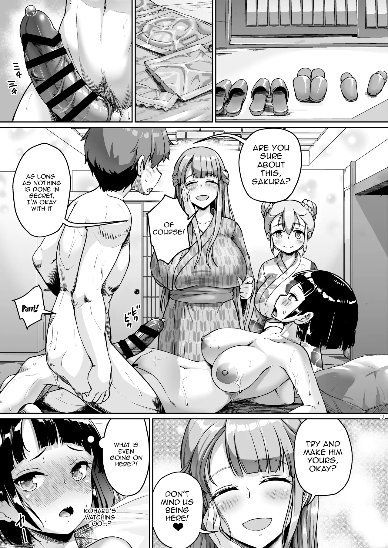 Kyonyuu no Oyako ni Osewa ni Nattemasu. ~Harem Hen~ - Page 11