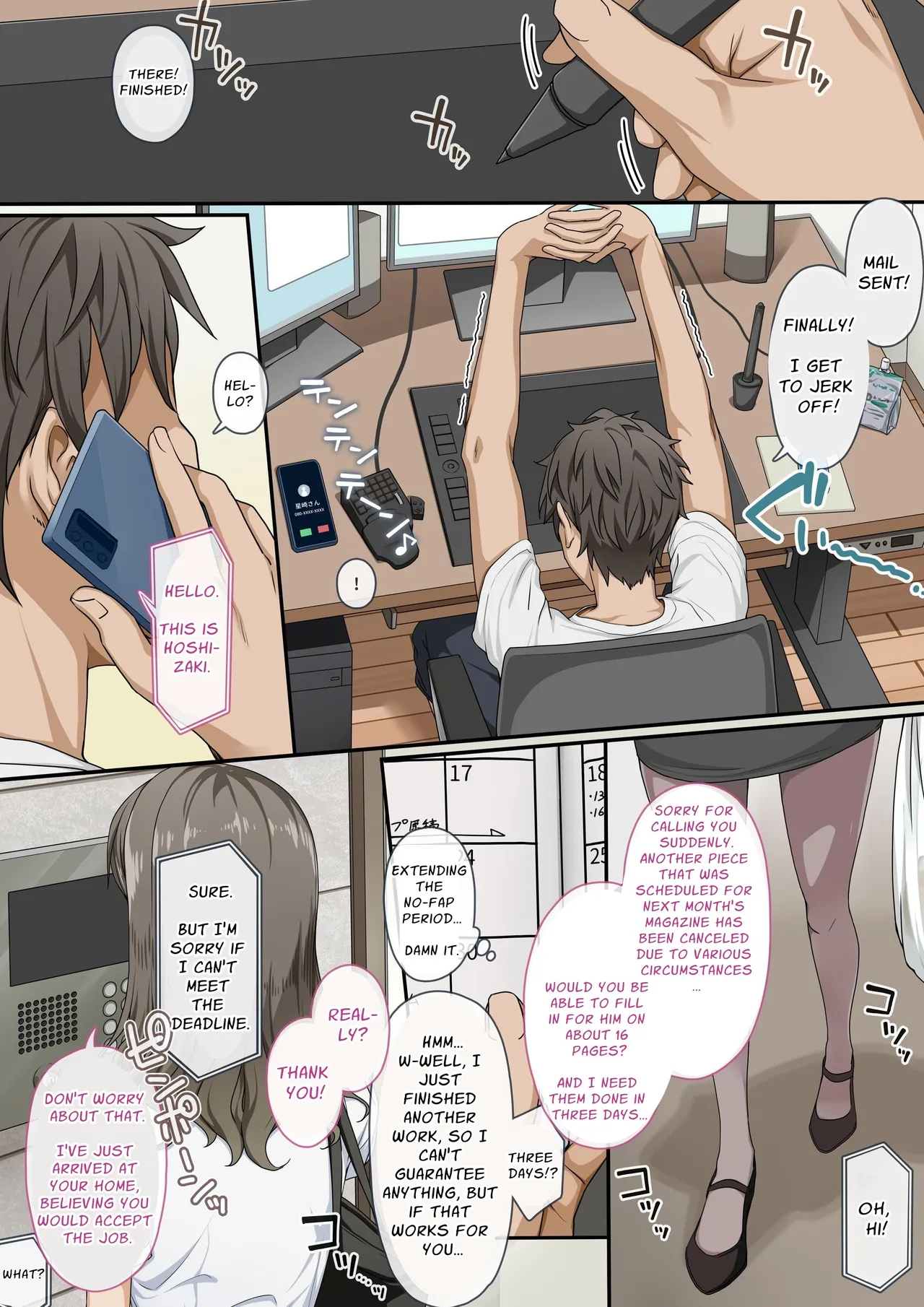 Sawayaki Bijin no Ero Manga Henshuu-san ni Nukimakutte Morai nagara Genkou Ganbaru Hanashi - Page 2