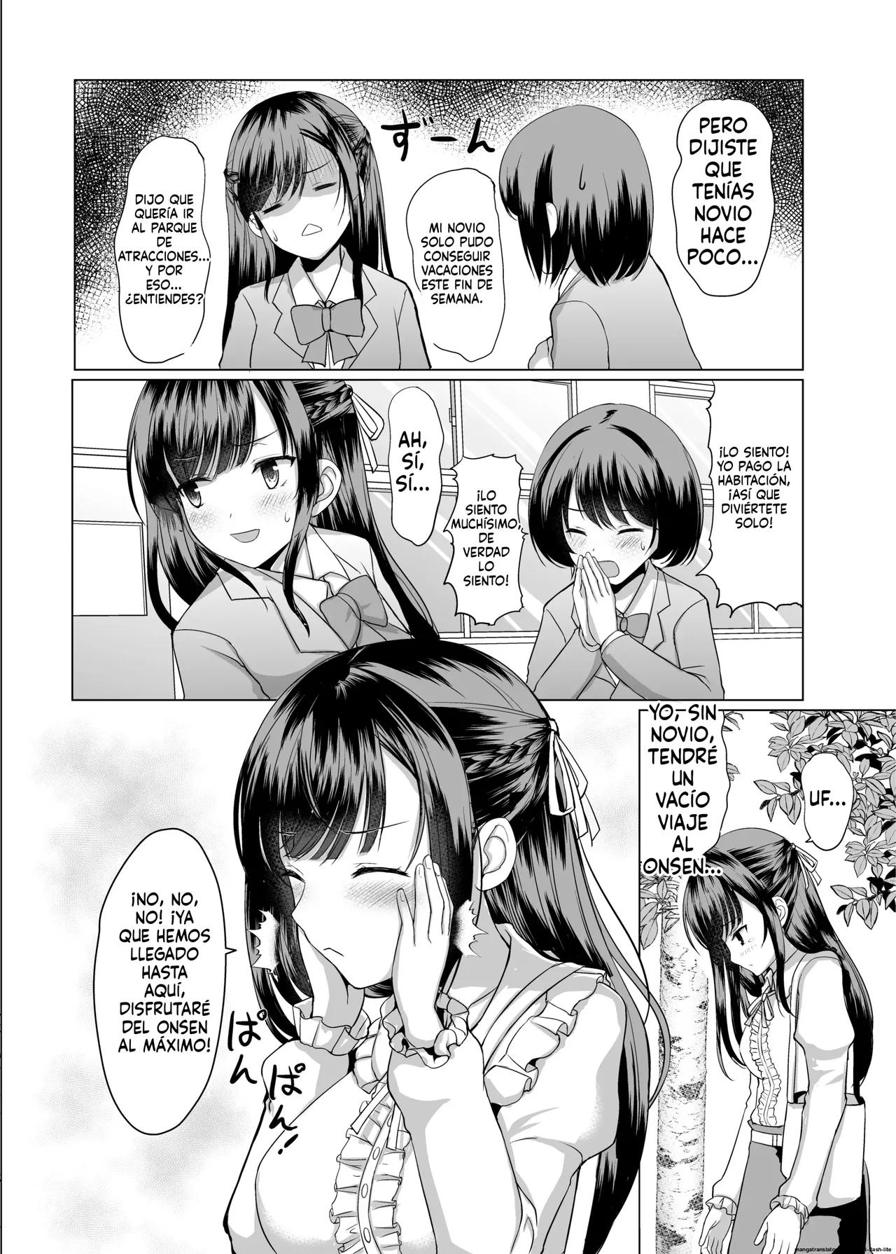 JK nanoni Onsen de Oji-san-tachi to Nakayoku Nacchatta｜Siendo de Preparatoria, Me Volví Amiga Sexual de unos Viejos en las Aguas Termales - Page 4