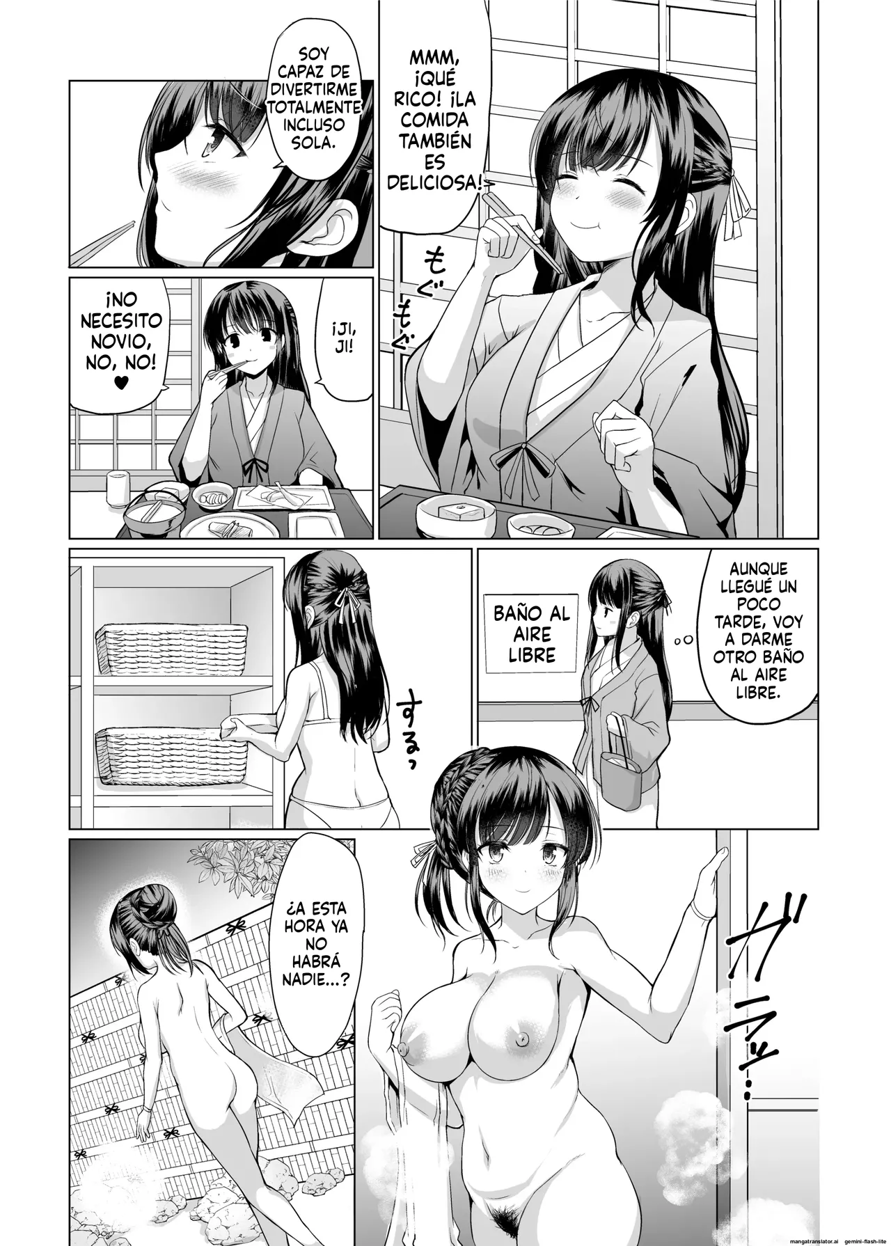 JK nanoni Onsen de Oji-san-tachi to Nakayoku Nacchatta｜Siendo de Preparatoria, Me Volví Amiga Sexual de unos Viejos en las Aguas Termales - Page 7