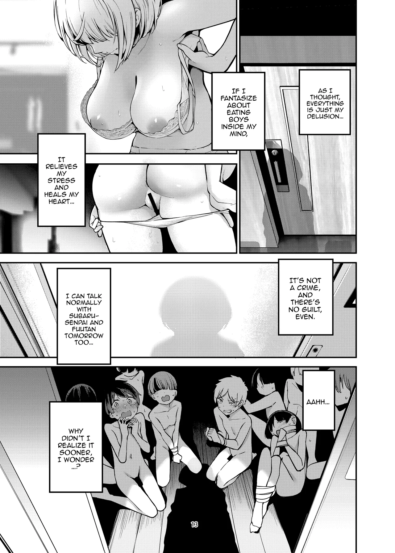 Shirogane no Shota Shuryousai ~Stress o Kaishou Suru Tame Mainichi Shota-tachi o Naburi Taosu Koto dake o Kangae Mousou to Genjitu no Kubetsu ga Wakaranakunatte Wakai Seieki no Yokubou ni Fukaku Ochiiru.. - Page 14