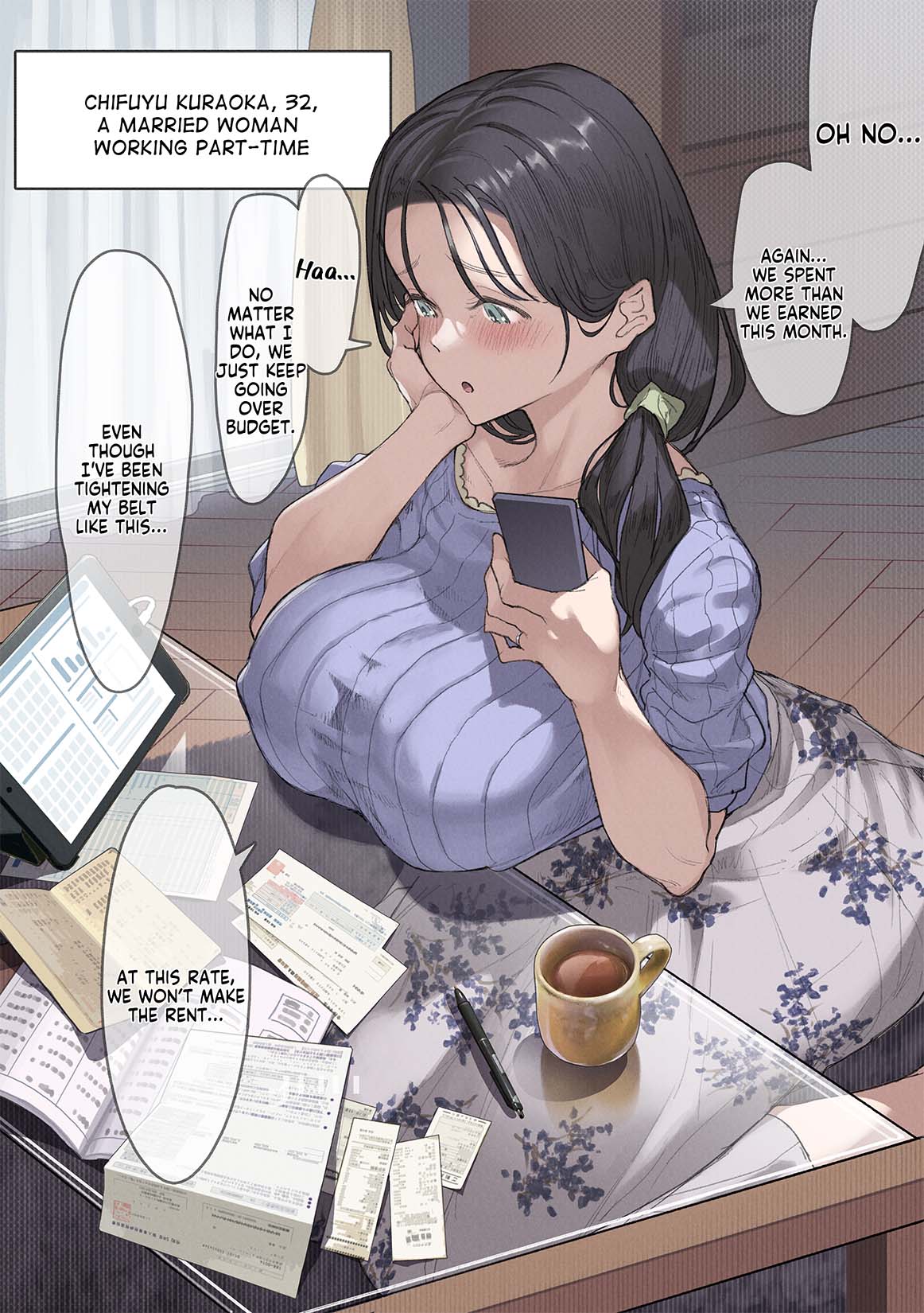 Kongetsu no Yachin ga Haraemasen. [Hinkon Hitodzuma Chifuyu] Danna ni Naisho de Ooya-san no Aijin ni Narimashita. - Page 2