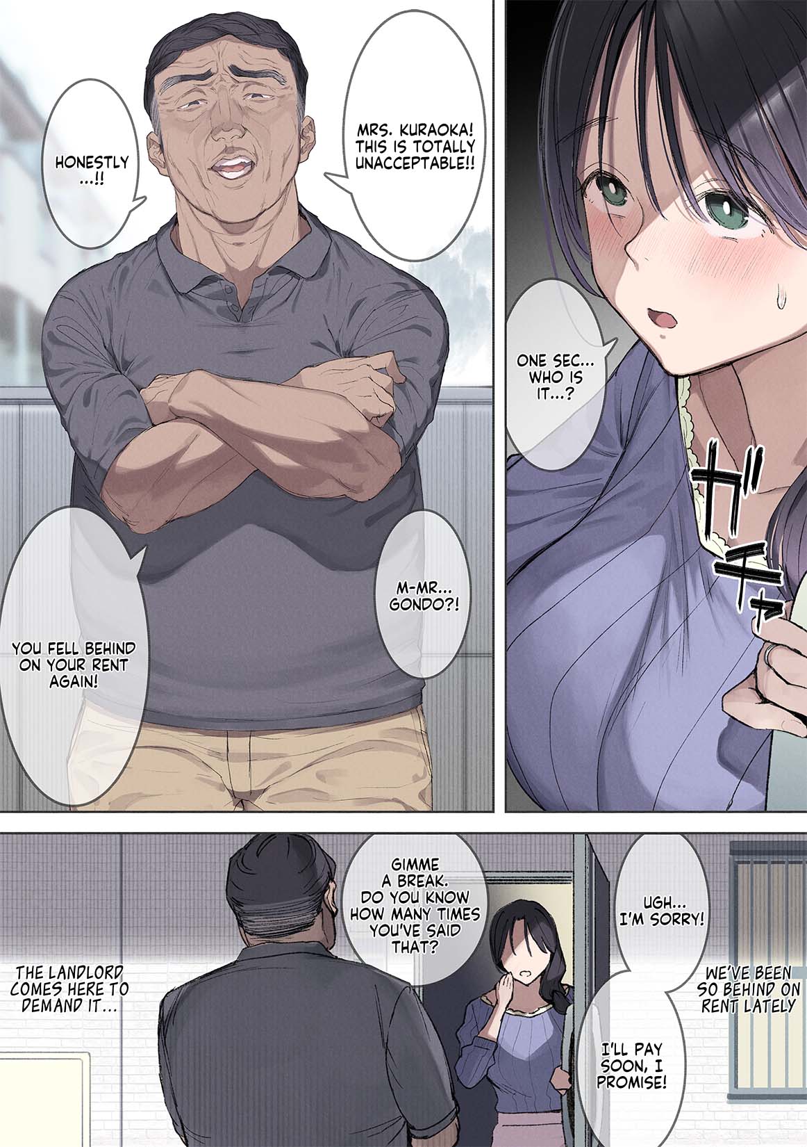 Kongetsu no Yachin ga Haraemasen. [Hinkon Hitodzuma Chifuyu] Danna ni Naisho de Ooya-san no Aijin ni Narimashita. - Page 5