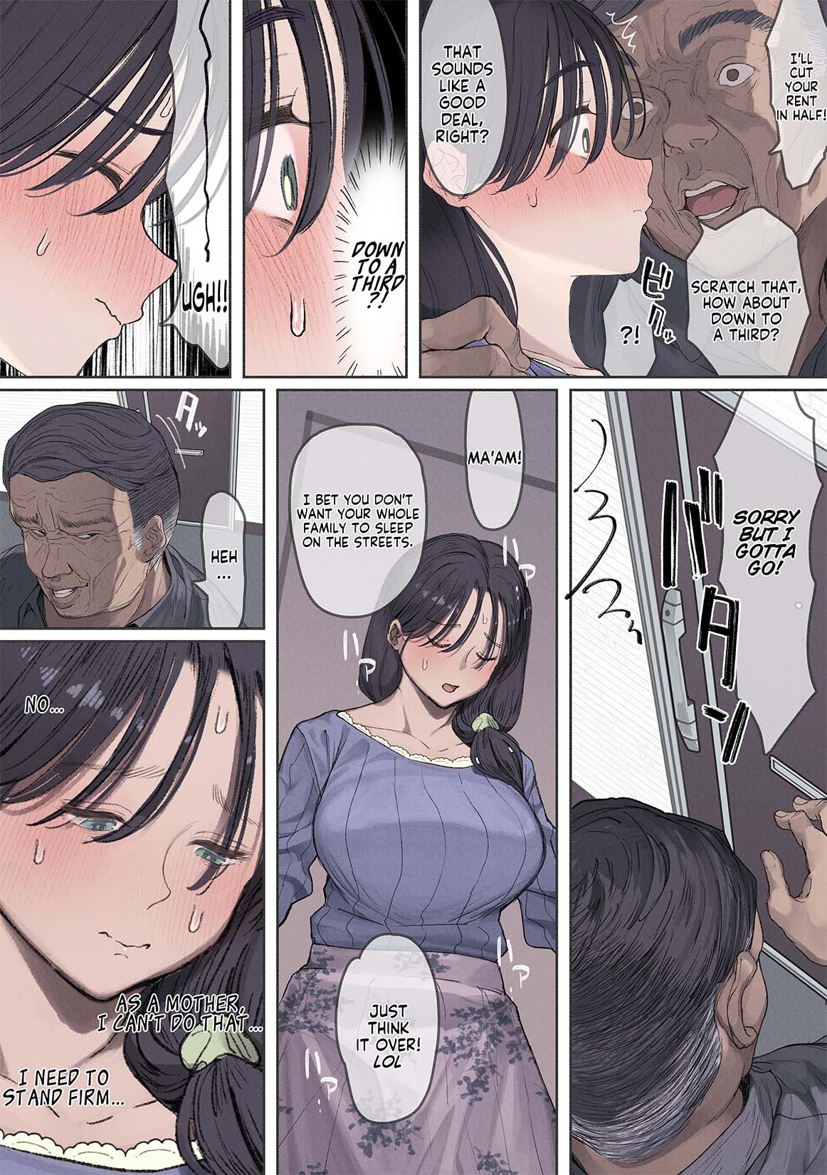 Kongetsu no Yachin ga Haraemasen. [Hinkon Hitodzuma Chifuyu] Danna ni Naisho de Ooya-san no Aijin ni Narimashita. - Page 12