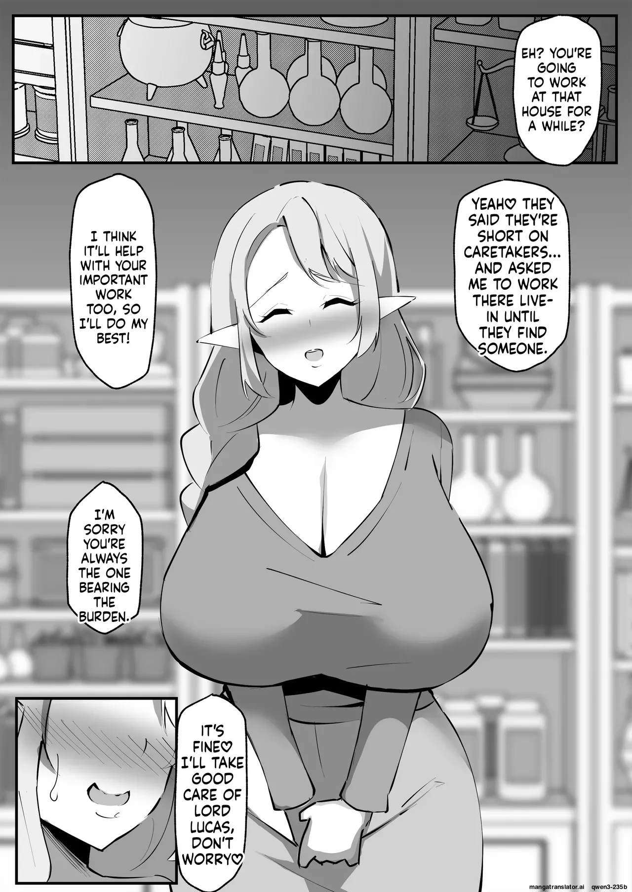 Inraku Mahou Jugyou ~Hitozuma Elf wa Ero Gaki Kizoku no Haramase Nikubenki~ - Page 34