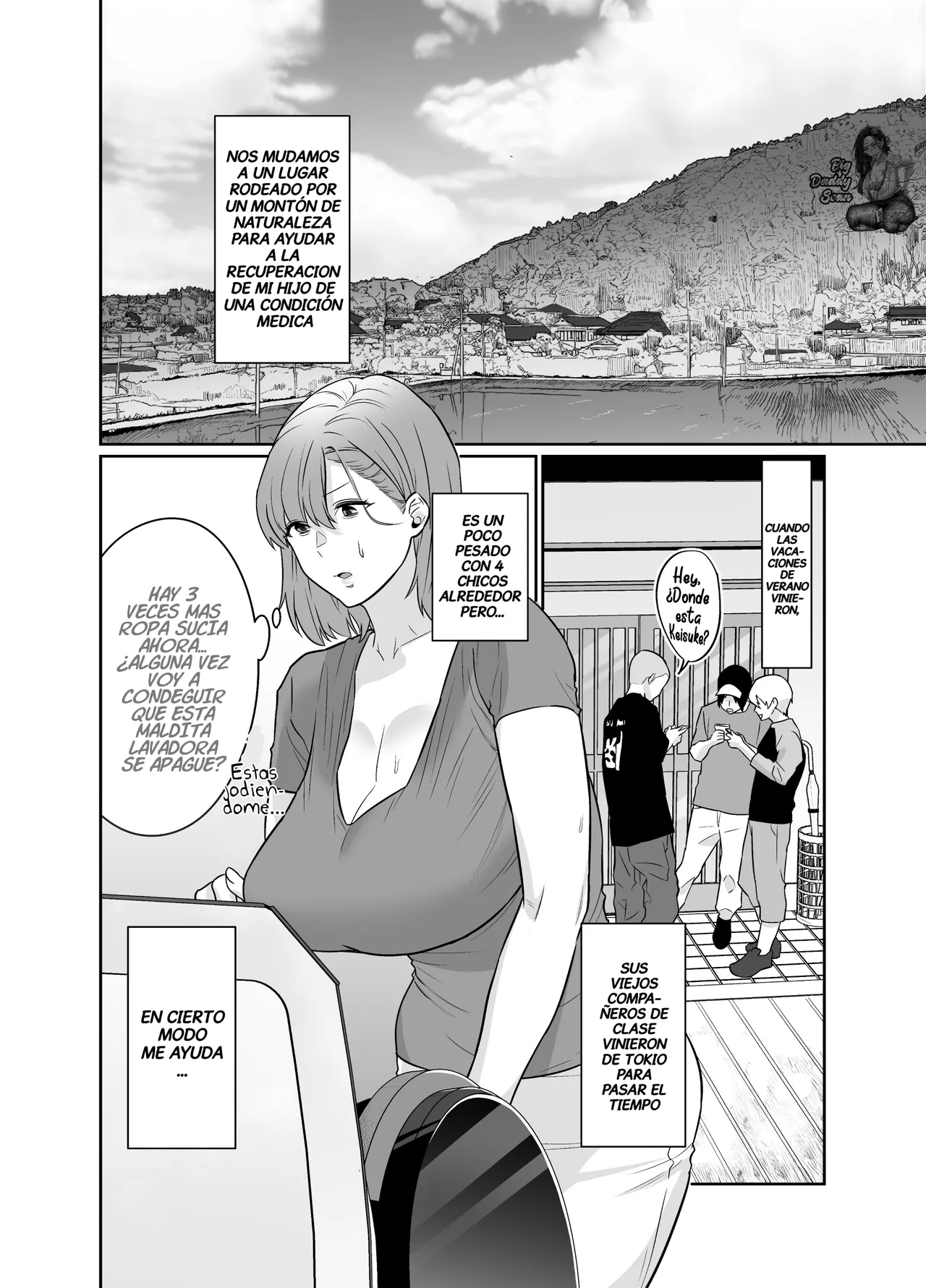 Natsu, Inaka. Tomodachi no Hahaoya to Amaku Tokeyuku Atsui Sex - Page 4