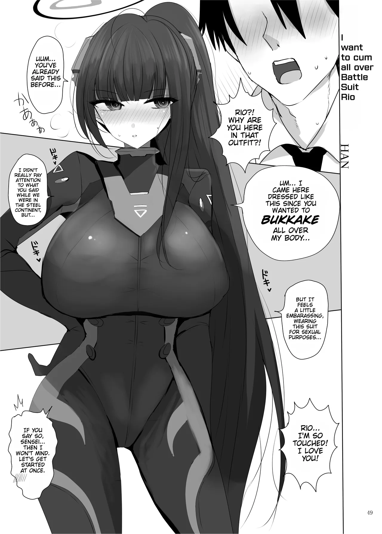Rinsen Rio Icha Love Ero Goudou “Sono Suit de Rinsen wa Muri Desho” - Page 51